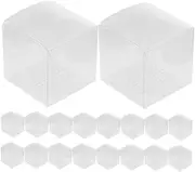 ULTECHNOVO Crystal Treats Boxes 20pcs Pvc Transparent Boxes for Baked Goods Candy Sweets Storage