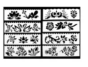 8 Stencils Flowers Fairy Lotus Swans Mix Drawing Painting Arts Crafts Templates