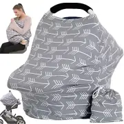 Car Seat Canopy Breastfeeding Cover - Multi Use Baby Stroller and Carseat Cover,