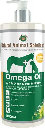 NATURAL ANIMAL SOLUTIONS OMEGA 3 6 & 9 OIL DOGS HORSES 1000ML
