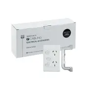 Ultima Double Power Point 250V 10A with16AX Extra Switch - Vertical - 10