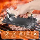 Burger Press Cast Iron Burger Smasher with Wood Handle 7 Inch Round Grill·~