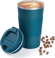 Vacuum Travel Mug,Insulated Coffee Mug Spill Proof Stainless Steel Coffee Tumbler Double Wall Leak-Proof Reusable Travel Thermos Cup with Splash-Proof Sliding Lid