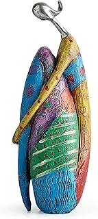 FJ Art Female Sculpture Figures, Colourful Woman Statue for Home Decoration, Modern Sculpture Decorations for Living Room Shelf Office Cabinet Accents (Colourful Female Figure - B)