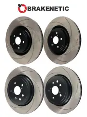[FRONT + REAR] BRAKENETIC PREMIUM Slotted Brake Rotors 15-22 GSF GS F RCF RC F