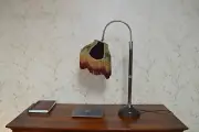Lampshade small dome burgundy hand-stitched table lampshade floor lampshade
