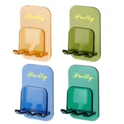 4Pcs Plastic Toothbrush Holder Mouthwash Cup Organizer Rack