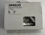 IKEA JANSJO White LED Desk Hobby Lamp Light Flexible Gooseneck Clip Clamp On NEW