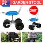 Garden Stool Gardening Chair Seat Pad Height Adjustable Rotates Wheel Kneeling