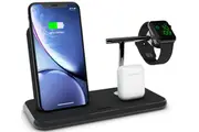 ZENS Aluminium Dual Wireless Charger+Dock+Watch 10W 4-1 - Black