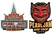 PEARL JAM TOUR 2 STICKER MSG NYC NY 5/2/2016 & 9/11/2022 EDDIE VEDDER NEW YORK