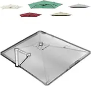 10x10ft Cantilever Umbrella Replacement Canopy Square Patio Umbrella Cover Rectangle Offset Parasol Top UV Protective Cloth