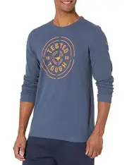 Columbia Men's PHG Primer Waffle Long Sleeve, Zinc/Blaze Pheasant, X-Large