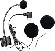 Rrlihjgu Helmet Headset - Half-face Helmet Speaker - Noise-Cancelling High-Definition Half-Face Waterproof Type-C Plug Headphones for Interviews Vlogging