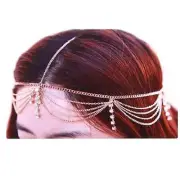 Rhinestone Tassel Head Chain Head Band