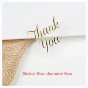 30x Thank You 6cm Craft Clear Seal Stickers Gift Favour Box Invitation Wedding