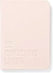 Letts of London Conscious A6 Day to Page with Appointments Multilanguage 2024 Diary, Rosewater