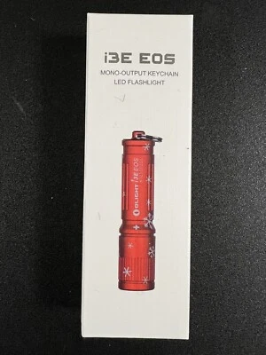 Olight I3E EOS 180 Lumens EDC Flashlight Snowflake Red NEW
