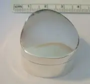 Sterling Silver 26 gram 31x31x21mm Teardrop Heavy Trinket Pill Box