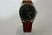 Fossil Forrester Men's Brown Leather SS Black Dial FS5590 $115 Watch