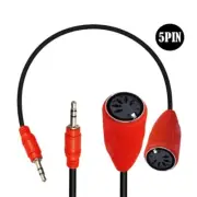 DIN 5Pin Female to 3.5mm TRS Male Cable Adapter Cord Wire for Musical Devices