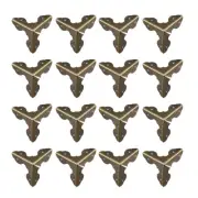 Metal Box Corner Edge Guard Protector 33x33x33mm Bronze Tone 12pcs