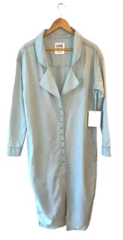 One Teaspoon XS Le Hustle Coat She Wolf Pearl Snap Chambray Shirt Topper - New
