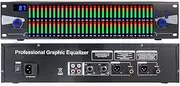 Graphic EQ,31-Band Stereo Digital Graphic Equalizer,Professional 2-Channel Graphic Equalizer,10 Effect Modes Can Be Pre-stored,High/Mid and Bass Adjustment,Intelligent Automatic Noise Reduction