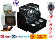 "BOXY" CARBON FIBRE LOOK Fancy Brick Dual Automatic Watch Winder: 2FCF-2B2
