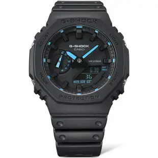 【CASIO 卡西歐】G-SHOCK 八角農家橡樹雙顯手錶 母親節 禮物(GA-2100-1A2)