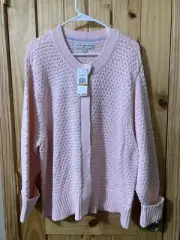 Tommy Hilfiger Women’s Size 3X Snap-front Chunky-knit Cardigan