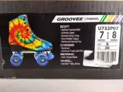 ROLLER DERBY Groovee Pinwheel Tie Dye Freestyle Roller Skates, Men's 7 Women's 8