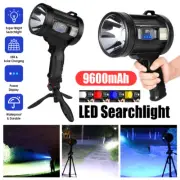 200000LM Handheld Flashlight Super Bright Torch USB Rechargeable Lamp AUS