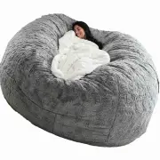 Home Sponge Bed Bean Bag Chair Cover Slipcover Double Bedroom Balcony Larg 4 AU