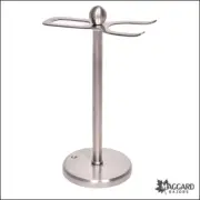 Maggard Razors - Straight Razor and Brush Stand, Solid Stainless Steel