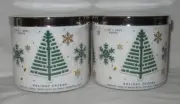 Bath & Body Works 3-wick Candle Lot Set of 2 HOLIDAY CHEERS w/ essential oils