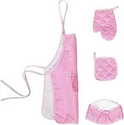 Milisten 1 Set Kitchen Apron Set with Chef Hat Baking Supplies for Soft Breathable Adorable for Cooking and Creativity Chef Dress Up Supply