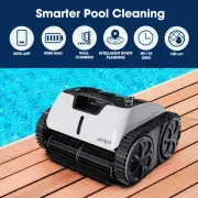 Cordless Robotic Pool Cleaner with Wall Climbing & Intelligent Path Planning