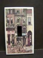 PARIS STREET CAFE BUILDINGS LIGHT SWITCH COVER PLATE OR OUTLET COVER
