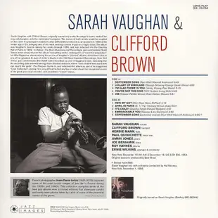 【Jazz Images預購】Sarah Vaughan & Clifford Brown莎拉.沃恩與克里夫.布朗(黑膠唱片)