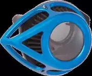 AN Clear Tear Air Cleaner Kit Blue Anodized Softail Springer Classic 05-07