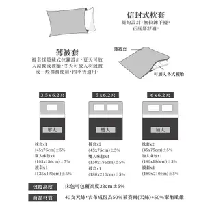 台灣製 吸濕排汗天絲 被套床包組 皇后品格 多尺寸(單人/雙人/加大)