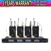 U-84 Wireless Headset Microphone System UHF Cordless System w/ 4 Beige Head Mics