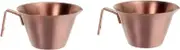 MUCKLILY Pcs Long Handle Double Spout Stainless Steel Measuring Cup Espresso Shot Milk Steamer Cup for