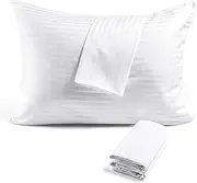 FAUNNA, Lux Zippered Pillow Protector Cover Case (Standard, 20x26) (4-Pack) - Sateen 100% Cotton
