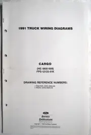 1991 Ford Cargo Truck Fold Out Electrical Wiring Diagrams Original