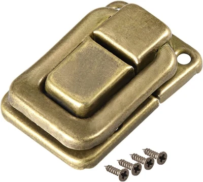 Toggle Catch Lock, 38Mm Retro Decorative Brass Hasp W Screws for Suitcase Chest