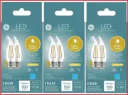 GE Lighting 93121493 5W 500 Lumens Clear CAM E26 LED Dusk Dawn Bulbs Auto 6 BULB
