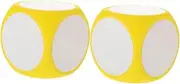 NOLITOY 2pcs Reusable Blank Dry Erase Dice for Classroom Activities Party Games Team for All Ages Easy to Clean DIY Creativity