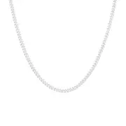 Silver 70cm Oval Dia-cut Miami Cuban Chain
